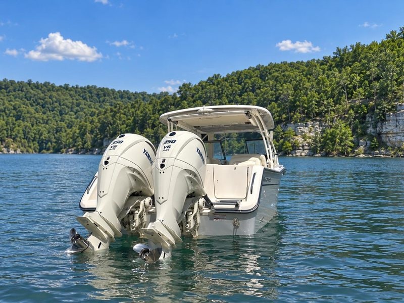 After: stern on the lake